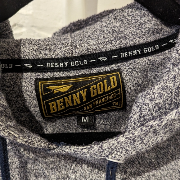 3/$30 Benny Gold dark blue Marley hoodie - Picture 2 of 5